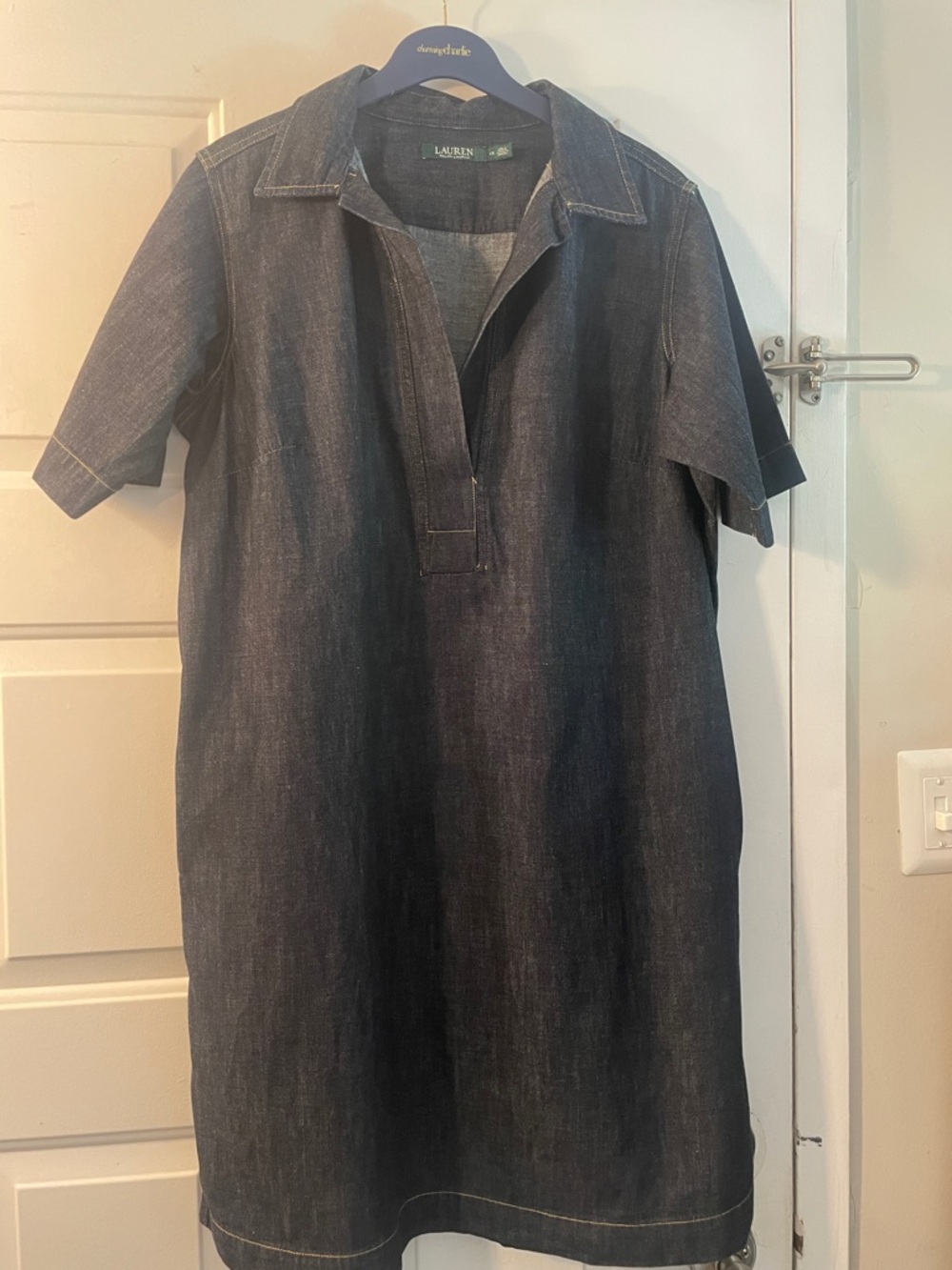 Ralph Lauren Indigo Denim Midi Shirt Dress